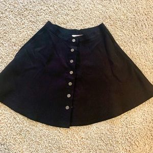 Black button up skirt